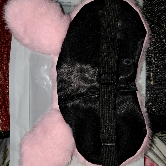 Super soft & cute pink rabbit eye mask with adjustable strap. Brand new. - Picture 5 of 8